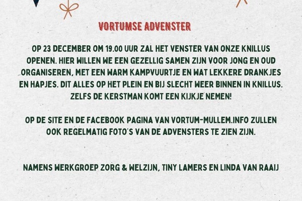 Gezellige afsluiting Vortumse Advenster