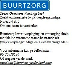 Enthousiaste wijkverpleegkundige gezocht