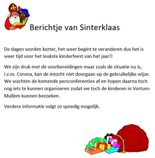 Sinterklaas 2020 Vortum-Mullem